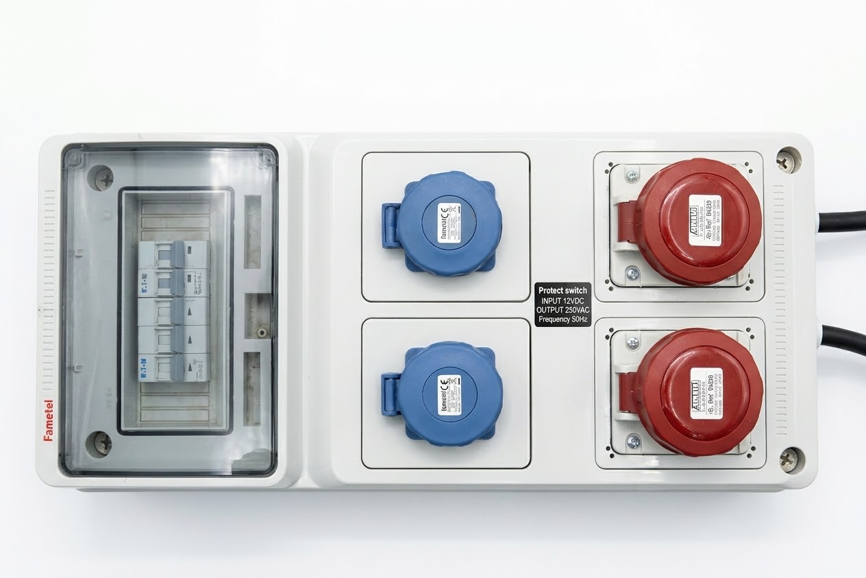 Boîtier de distribution électrique câblé étanche